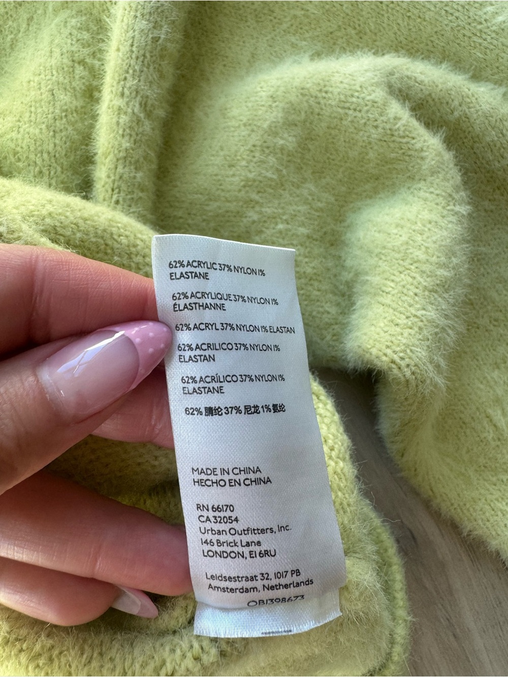 Urban Outfitters Soft Chartreuse Fuzzy Cardigan - Picture 4 of 4
